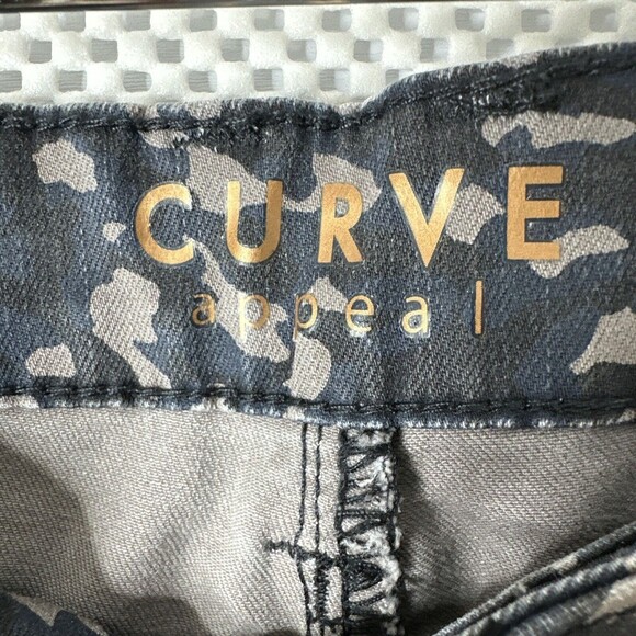 Curve Appeal Womens Jeans Midrise Skinny Abstract Leopard Print Size 20W NWT $68 - Picture 8 of 15